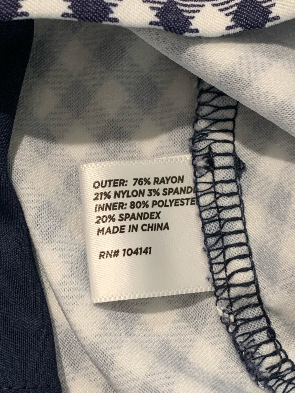 Lady Hagen Navy & White Gingham Checked Athletic Skort, Golf, Tennis, EUC, XL - Picture 11 of 12
